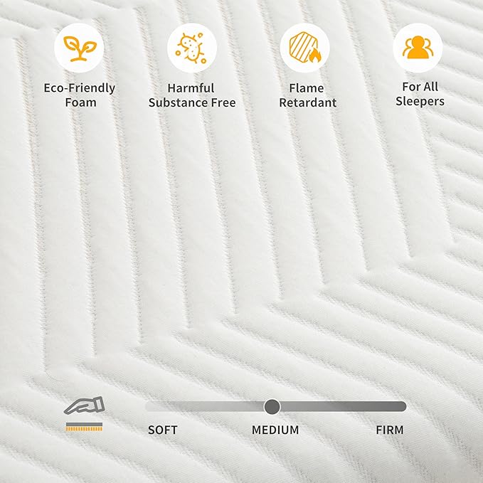 ESHINE Adjustable Bed Frame + 10 Inch Gel Memory Foam Mattress Twin XL Adjustable Bed Bluetooth APP Control, Wireless Remote, Zero Gravity, Anti Snore, Head and Foot Incline, 2000 Series