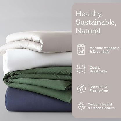 Baloo 100% Cotton Duvet Cover for 15lb/20lb Weighted Blanket (Silver Sage - 60"x80" - Full/Queen Size) | Cool, Soft & Durable