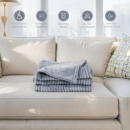 Electric Heated Blanket Full Size 72"x84" with Cozy Flannel, 6 Heat Settings & 10 Hours Auto Off, Soft & Cozy Warming Throw for Home, Office, or Bed, Machine Washable, Grey