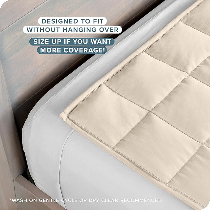 Bare Home Weighted Blanket King Size 30lb (80" x 87") for Adults - All-Natural 100% Cotton - Premium Heavy Blanket Nontoxic Glass Beads (Sand, 80"x87")