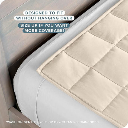 Bare Home Weighted Blanket Queen Size 22lb (60" x 80") for Adults - All-Natural 100% Cotton - Premium Heavy Blanket Nontoxic Glass Beads (Sand, 60"x80")