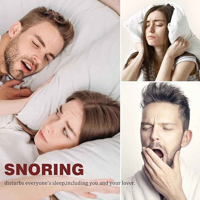 2-Pack Unisex Chin Strap for Snoring | Adjustable, Breathable & Skin-Friendly, Universal Fit Anti-Snore Set for Couples & Sleepers (Black)