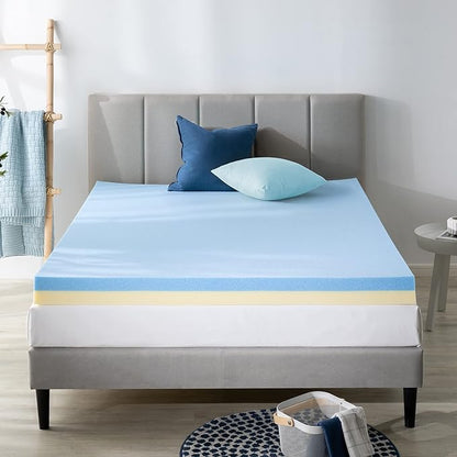 Sleep Master 4" Dual Support Gel Memory Foam Topper - Twin