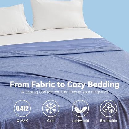 Ailemei Direct Cooling Blanket Twin Size for Couch, Double-Sided Summer Cooling Blankets for Hot Sleepers, Lightweight Ice Cool Blanket to Relieve HotFlashes, Breathable Bed Cold Blankets for Sleeping