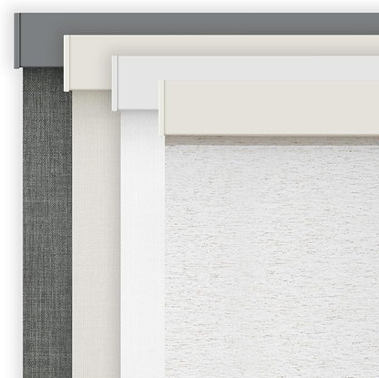 AOSKY Linen Roller Blinds Shades for Indoor Windows Pull Down Cordless Blackout Black Out Window Shade 40 inch Blinds for Home Linen