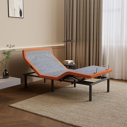 ESHINE Adjustable Bed Frame - Twin XL Bed Base with Massage, Pillow-tilt, Ergonomic Incline, Zero Gravity, Dual USB Port, Under Bed Light, Wireless Remote, Smart APP Control, 5000 Series