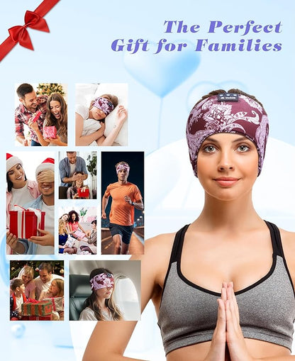 LOVE EYE Sleep Headphones Wireless Headband Headphones Bluetooth 5.4 for Side Sleeper Bluetooth Headband Earphones for Sports for tech Gadgets Gifts