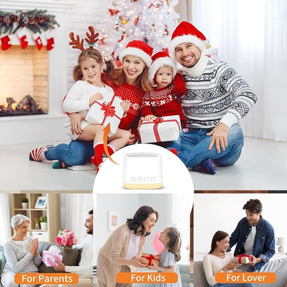 Portable Sound Machine for Sleep, White Noise Sound Machine for Travel with Night Light, Long-Lasting Power Mini Noise Machine with 16 Soothing Sounds,Memory,Timer for Adults Baby Office Privacy,Hotel