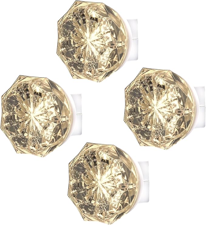 GE Jewel LED Night Light, Plug-in, Always on, Warm White, UL-Certified, Energy Efficient, Ideal Nightlight for Bedroom, Bathroom, Nursery, Hallway, Kitchen, 85094, 4 Pack