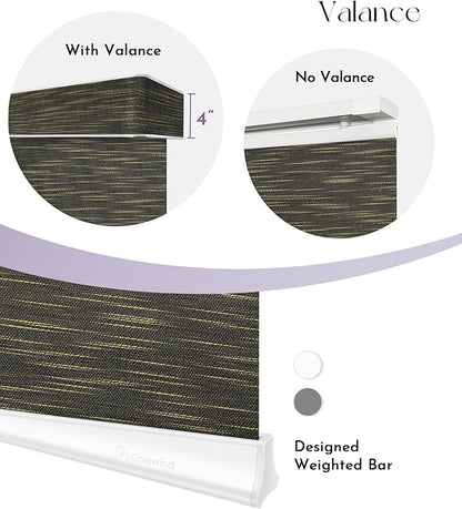 Graywind Motorized Natural Sliding Panels Compatible with Alexa Google Light Filtering Smart Panel Track Blinds for Patio Sliding Door, Custom Size (Truffle)