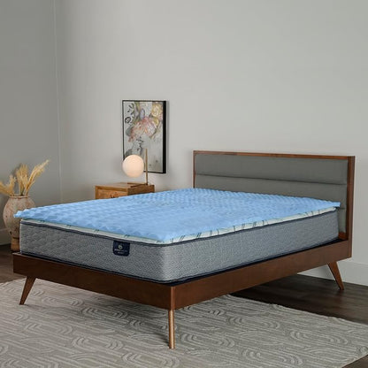 Serta Comfort Zone Cooling Memory Foam Mattress Topper, 1.5 Inch, Twin XL