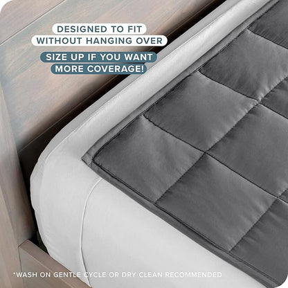 Bare Home Weighted Blanket Twin or Full Size 7lb (40" x 60") - All-Natural 100% Cotton - Premium Heavy Blanket Nontoxic Glass Beads (Grey, 40"x 60")