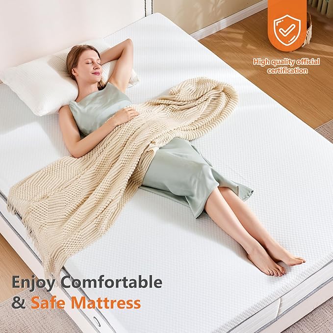 NEWBULIG 2 Inch Memory Foam Mattress Topper, Queen Memory Foam Pad with Removable & Washable Cover, Bed Topper for Back Pain, Non-Slip Ventilated Design