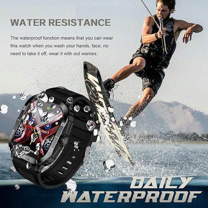 C50Pro Smart Sports Watch for Fitness Tracker &Health monitor, including Blood Pressure and Oxygen/Heart Rate/Sleep/Calories/Step counting/Distance etc, Waterproof wearable wristband for outdoor