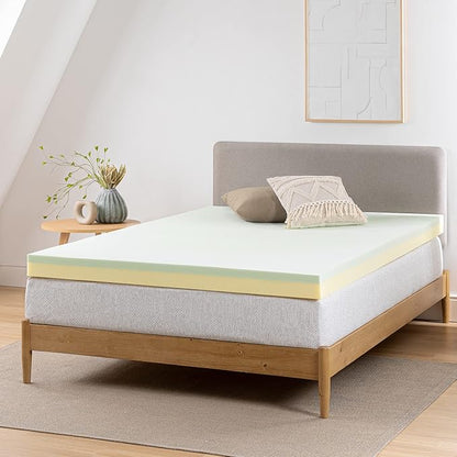Zinus Green Tea Memory Foam Mattress Toppers, Short Queen (AZ-GTFT-300SQ)