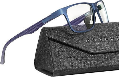 ANYLUV Blue Light Blocking Glasses Men Computer Gaming Glasses Lightweight Al-Mg Metal Anti Eyestrain Eye Protection