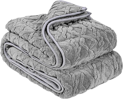 VEVOR Weighted Blanket, 20 lbs, 60 x 80 in Queen Size, Sherpa Fleece Heavy Blanket with Glass Beads, Soft Warm Cozy Fluffy Touch, for 200-250 lbs Adults, Improve Sleep Quality, Grey