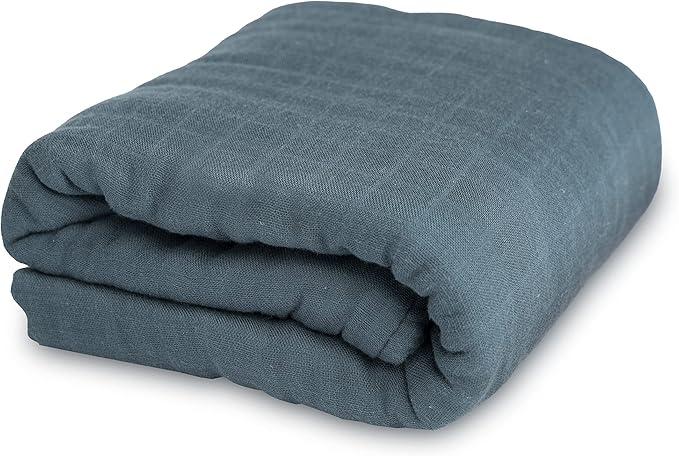 Natemia XL Muslin Baby Blanket - Ultra Soft, Breathable Baby Blankets for Girls, Boys, Parents - Newborn Essentials - Multi-Purpose Stroller Cover, Play Mat, Snuggly Throw Blanket - Cotton Rayon Blend