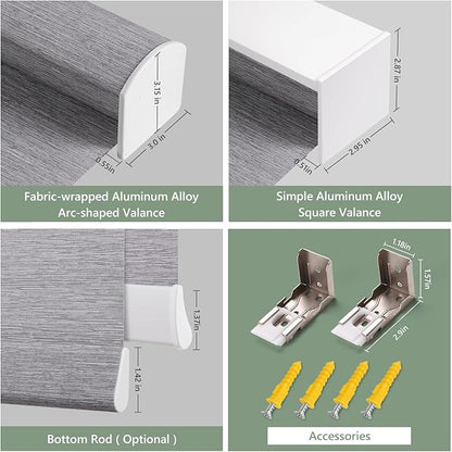 ZSHINE Motorized Window Blinds Over-Size Customize Width (21-114 Inches) Remote Control Wireless and Rechargeable Motor Roller Shades Blinds for Windows(Light Filtering Victoria Series)