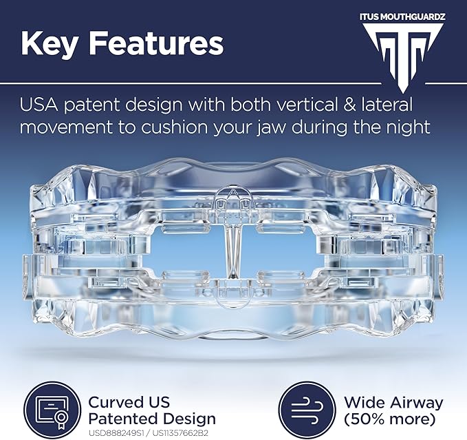 SilentZPro 2.0 – USA Designed FDA-Cleared Anti Snoring Mouthguards (Set of 2, Medium Size) – Fully Adjustable Anti Snore Mouthpieces with Patented Design for a Silent Night`s Sleep