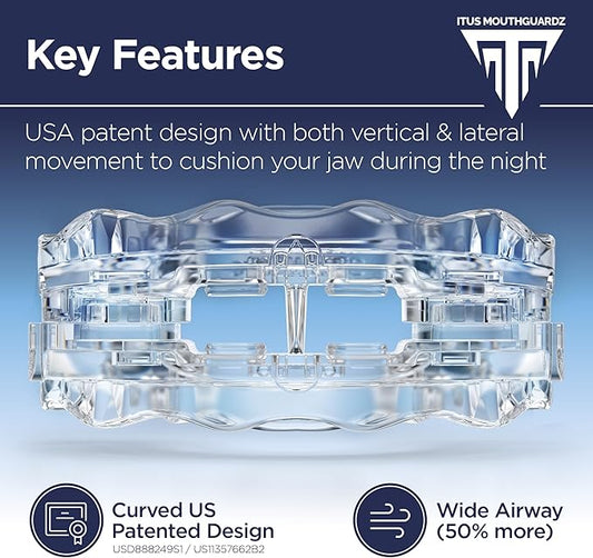 SilentZPro 2.0 – USA Designed FDA-Cleared Anti Snoring Mouthguards (Set of 2, Medium Size) – Fully Adjustable Anti Snore Mouthpieces with Patented Design for a Silent Night`s Sleep