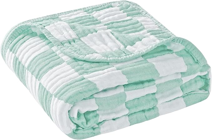 Ultra Soft Muslin Baby Blanket, A Versatile Swaddle and Bed Blanket for Babies, Toddlers, Boys, and Girls (1 Pack).