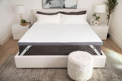 Sleepyhead King 3 Inch Premium Gel Mattress Topper – Cooling Gel Memory Foam Bed Topper by Sleepyhead – Pressure Relief, Washable Cover, CertiPUR-US Certified, Soft Mattress Pad (King 3")