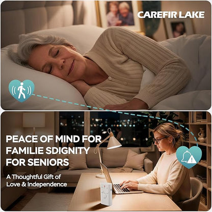Early Alert Bed Alarm for Elderly - On/Under-Mattress Sensor Pad & Pager with Dual Alert Modes(Bedside Alarm & Bed Exit Alarm)Larger, Wider, and with Higher Accuracy for Elderly and Dementia Patients