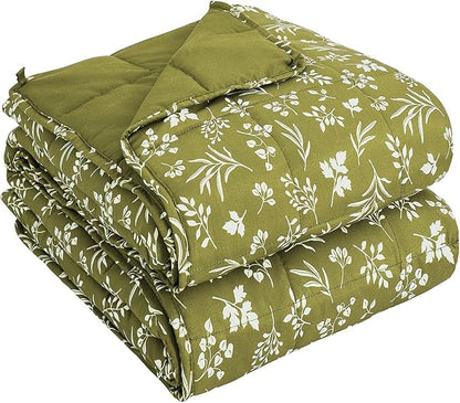 yescool Weighted Blanket for Adults (20 lbs, 48" x 72", Sage) Cooling Heavy Blanket for Sleeping Perfect for 140-160 lbs, Twin Size Breathable Blanket with Premium Glass Bead, Machine Washable