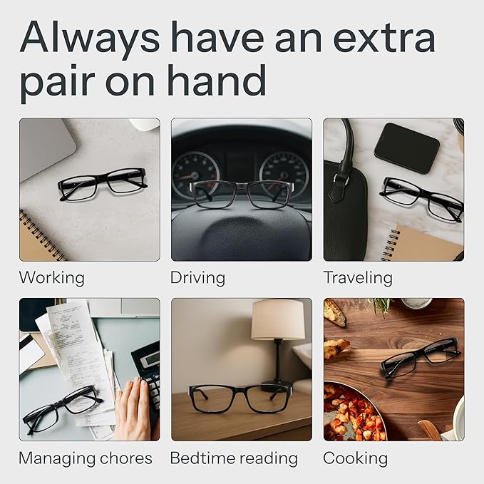 Gaoye 3.25 Professional Reading Glasses for All Day - Computer Readers with Blue Light Protection - Value Pack