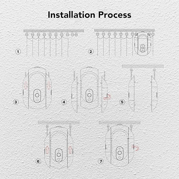 FTVOGUE Automatic Curtain Opener APP Control Roman Rod Accessories Smart Home Curtain Robot
