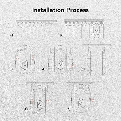 Garosa Smart Automatic Curtain Opener, Upgrade Motor with App Voice Control Timer Light Sensor, for U Rail I Rail Roman Rod Tracks Home