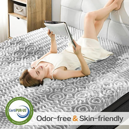 SINWEEK 1.5 Inch Memory Foam Mattress Topper Twin XL, Twin Extra Long Mattress Pads for College Dorm Single Bed, Pressure Relieve CertiPUR-US Certified, 39x80 Inches, Gray