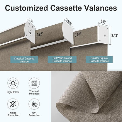 Motorized Blinds with Remote,Light Filtering Smart Roller Shades with App,Voice Control,Thermal Insulated Automatic Blinds,Electric Shades with USB/Solar Pannel.Filter Linen Pink