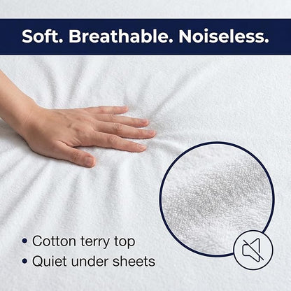 Zippered Waterproof Mattress Encasements - Hypoallergenic Mattress Protector Cover with Soft Cotton Terry Fabric Top - King Size 76' x 80'