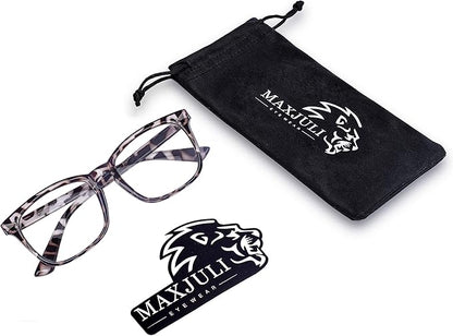 MAXJULI Blue Light Blocking Glasses,Computer Reading/Gaming/TV/Phones Glasses for Women Men(Leopard)