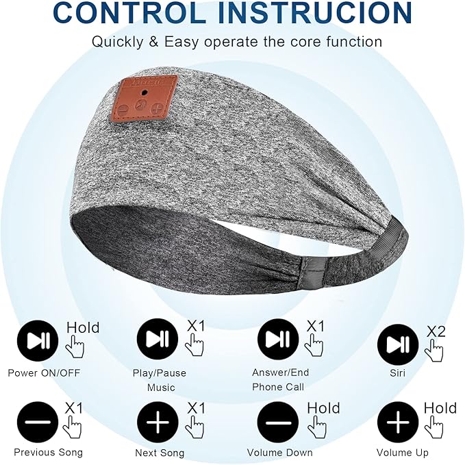 2-Pack Sleep Headphones Wireless, Bluetooth Sports Headband Headphones with Ultra-Thin HD Stereo Speakers Perfect for Sleeping,Workout,Jogging,Yoga,Insomnia, Air Travel, Meditation-