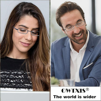 Blue Light Blocking Reading Glasses - Slim Pocket Readers with Pen Clip Case Mini Lightweight Readers