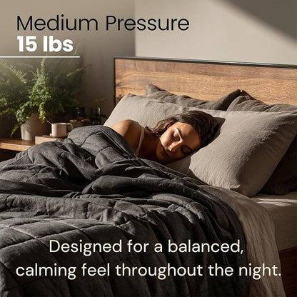 HomeSmart Weighted Blanket 15lbs, Individual Size, 60"x80", Sized for Use As Personal Weighted Blanket, Soft Breathable Fabric,