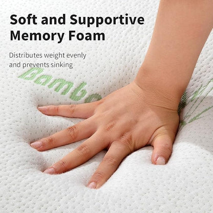 HOMBYS Memory Foam Massage Bed Mattress Topper with Cooling Rayon Derived from Bamboo Cover, Lash Bed Table Mattress Topper with Elastic Bands, Cushion Only, White, 73" x 24"