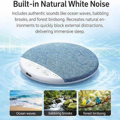 Bluetooth Pillow Speakers for Sleeping 2026 New Wireless White Noise with Timer Stereo Bass Portable Sleep Aid for Adults (Blue)