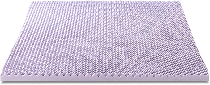 Best Price Mattress 2 Inch Egg Crate Memory Foam Mattress Topper with Soothing Lavender Infusion, CertiPUR-US Certified, Dorm Essentials, Twin