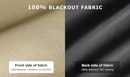 LazBlinds 100% Blackout Roller Shades, No Tools No Drill Cordless Blinds for Windows, Thermal Insulated UV Protection Privacy Window Shades for Bedroom (36''W x 72''H, Beige)
