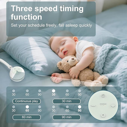 Portable Sound Machine for Baby Kids Adults, USB Rechargeable White Noise Machine with Timer Function,18 Smooth Sounds, 256-Color Changing Mood Light, Memory Function, Sound Therapy for Home, Travel