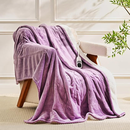 Heated Blanket Electric Blanket Full 72"x84" Heating Blanket with 9 Heating Levels 10 Timer Modes Auto-Off Fast Heating Overheat Protection ETL Certified Machine Washable Gift