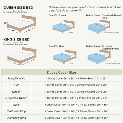 Bedsure Duvet Cover Queen Size - Soft Double Brushed Bedding Set for Kids & Adults, Zipper Closure, 3 Pieces, Includes 1 Duvet Cover (90"x90") & 2 Pillow Shams, NO Comforter, Dark Grey