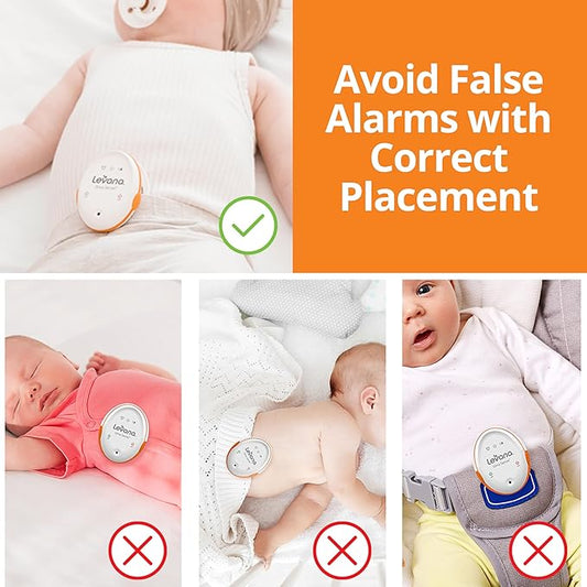 Levana Oma Sense Portable Baby Breathing Movement Monitor with Vibrations and Audible Alerts Designed to Stimulate Baby and Alert Parents