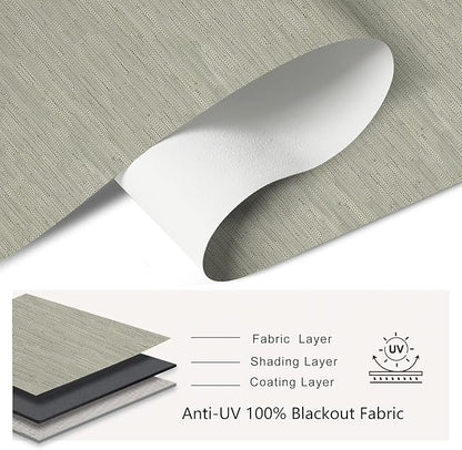 Bringnox No Drill Motorized Blinds with Remote,Blackout Windows,with Apple Homekit,Alexa,Google, with App,Voice Control Custom Size
