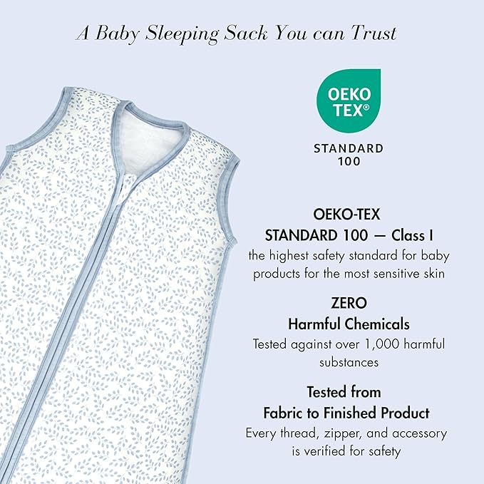 Unisex Baby Sleep Sack 0.5 TOG, Lightweight Summer Wearable Blanket, Soft Rayon Made from Bamboo Toddler Sleep Bag