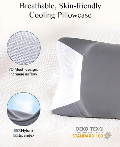 CPAP Pillow for Side Sleeping, HSA/FSA Sleep Apnea Pillow for All CPAP Masks Users to Reduce Air Leaks, Masks Pressure, Memory Foam with Cooling & Breathable Pillowcase for Side Back Sleeper